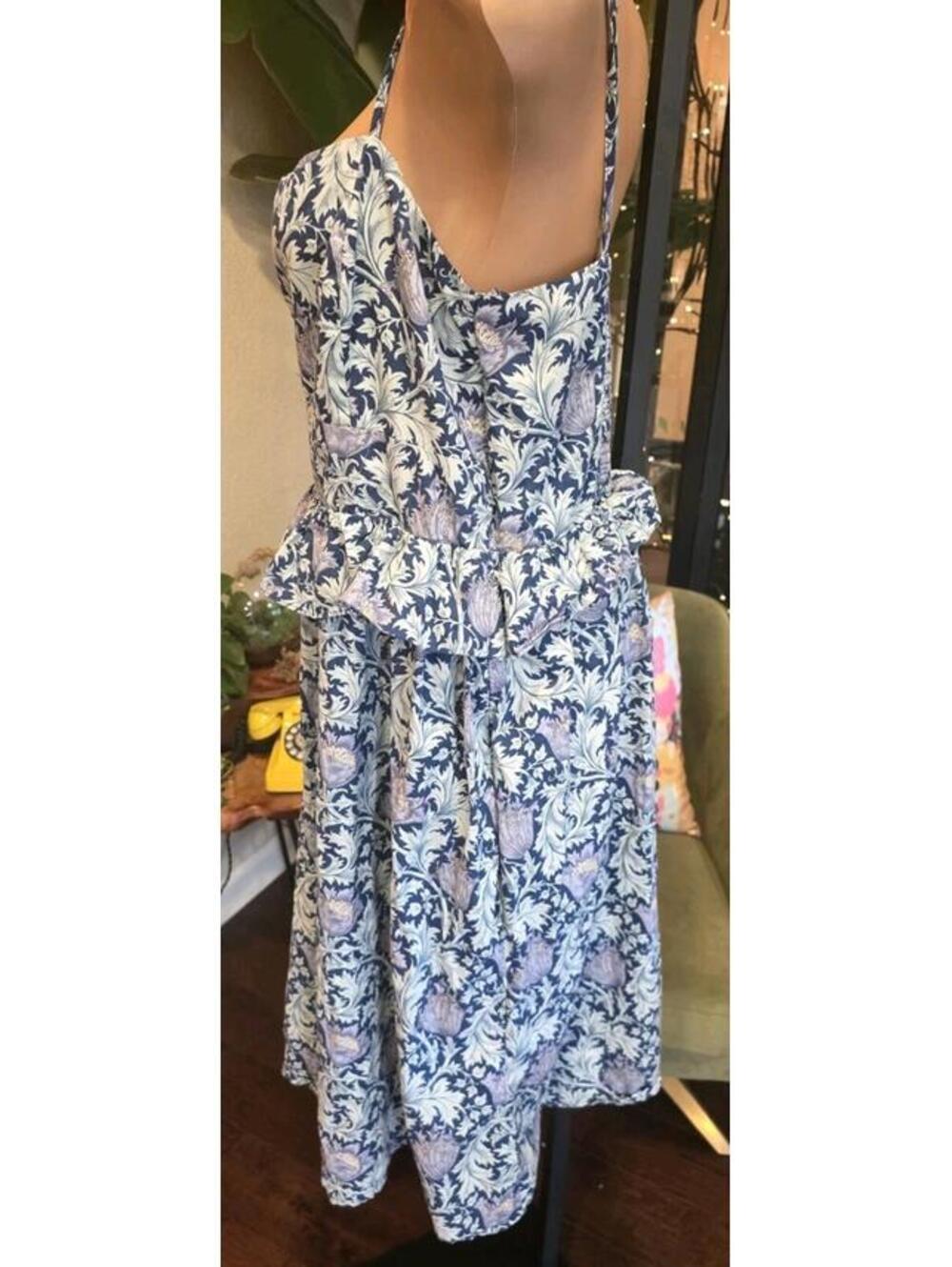 Hyacinth House Blue Leafy Floral Maeve Midi Dress Size XXL - Picture 4 of 11
